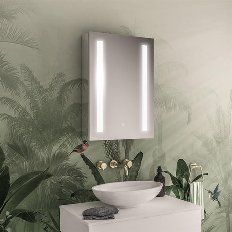 Eastbrook Castellano 1 Door LED Mirrored Cabinet 500mm x 700mm - 40.1031 - TAP 'N' SHOWER
