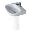 Oakham Lily Pedestal Basin 550mm - 1 Tap Hole - White