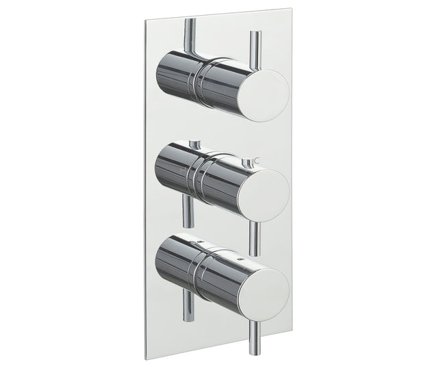 JTP Fonti Thermostatic 3 Outlet Shower Valve Vertical - Chrome - DH15691A