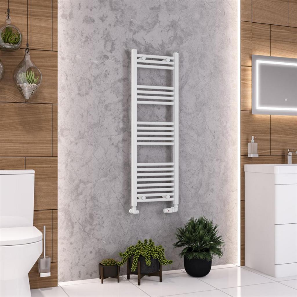 Eastbrook Wendover Straight Ladder Towel Radiator 1200mm x 400mm - White - 41.0014 - TAP 'N' SHOWER