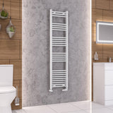 Eastbrook Wendover 1600mm x 400mm Straight Ladder Towel Radiator - White - 41.002 - TAP 'N' SHOWER
