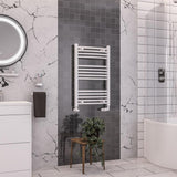 Eastbrook Wendover 800mm x 500mm Curved Ladder Towel Radiator - White - 41.0034 - TAP 'N' SHOWER