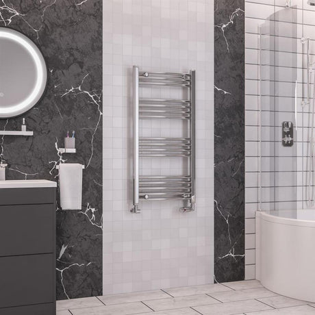 Eastbrook Wendover Curved Ladder Towel Radiator 1000mm x 400mm - White - 41.0038 - TAP 'N' SHOWER