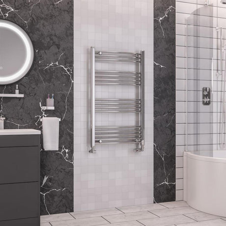 Eastbrook Wendover Curved Ladder Towel Radiator 1000mm x 600mm - Chrome - 41.0041 - TAP 'N' SHOWER