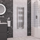 Eastbrook Wendover Curved Ladder Towel Radiator 1200mm x 400mm - Chrome - 41.0043 - TAP 'N' SHOWER