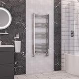 Eastbrook Wendover Curved Ladder Towel Radiator 1200mm x 500mm - Chrome - 41.0045 - TAP 'N' SHOWER