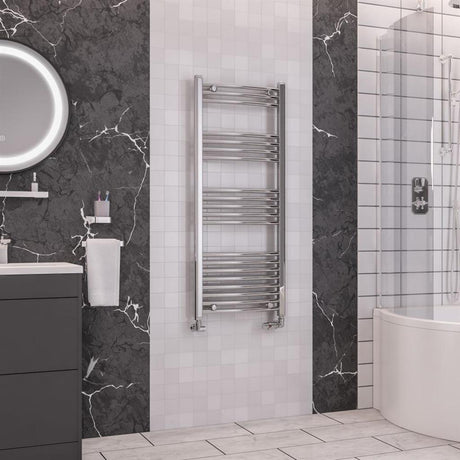 Eastbrook Wendover Curved Ladder Towel Radiator 1200mm x 500mm - Chrome - 41.0045 - TAP 'N' SHOWER