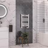 Eastbrook Wendover 600mm x 400mm Curved Ladder Towel Radiator - White - 41.0097 - TAP 'N' SHOWER