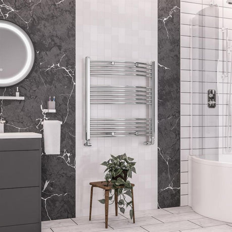 Eastbrook Wendover 800mm x 750mm Curved Ladder Towel Radiator - Chrome - 41.0101 - TAP 'N' SHOWER