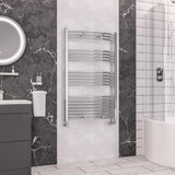 Eastbrook Wendover Curved Ladder Towel Radiator 1200mm x 750mm - Chrome - 41.0103 - TAP 'N' SHOWER