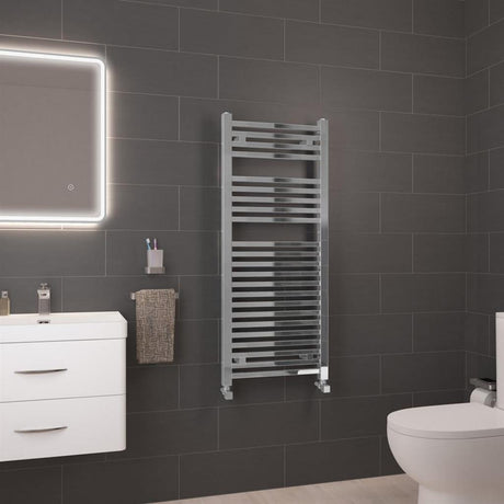 Eastbrook Biava Square 1200mm x 500mm Straight Ladder Towel Radiator - Chrome - 41.0113 - TAP 'N' SHOWER