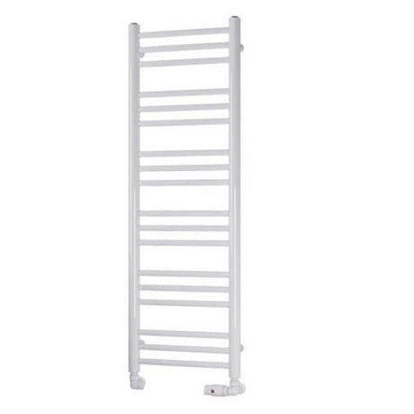 Eastbrook Biava Round 1200mm x 400mm Straight Ladder Towel Radiator - White - 41.0155 - TAP 'N' SHOWER