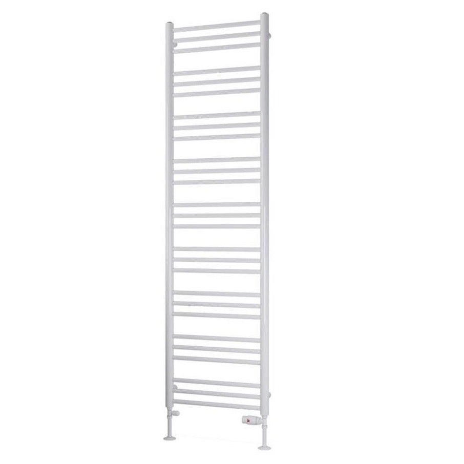 Eastbrook Biava Round 1800mm x 500mm Straight Ladder Towel Radiator - White - 41.0159 - TAP 'N' SHOWER
