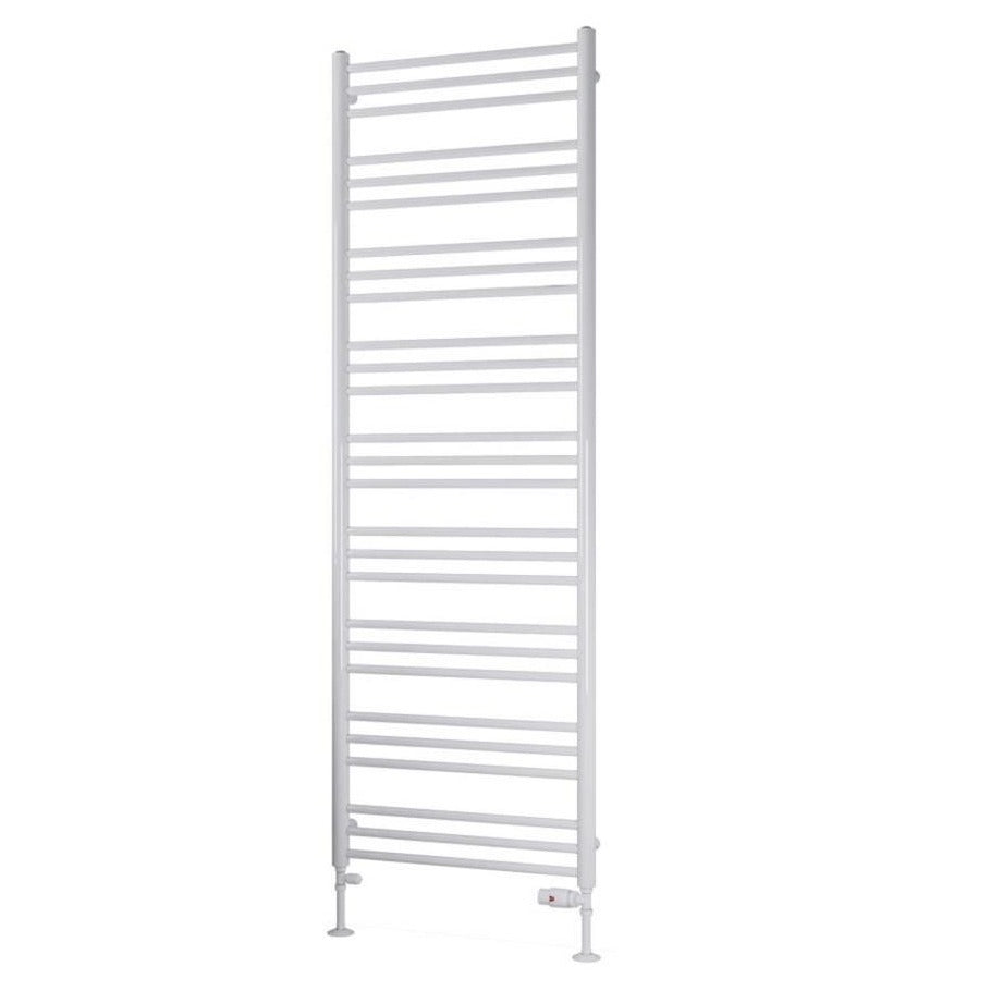 Eastbrook Biava Round 1800mm x 600mm Straight Ladder Towel Radiator - White - 41.0162 - TAP 'N' SHOWER