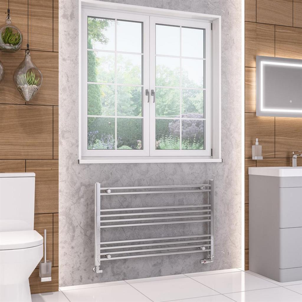 Eastbrook Wendover 600mm x 1000mm Straight Ladder Towel Radiator - Chrome - 41.0244 - TAP 'N' SHOWER