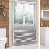 Eastbrook Wendover 600mm x 1200mm Straight Ladder Towel Radiator - White - 41.0247 - TAP 'N' SHOWER