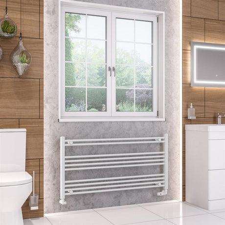 Eastbrook Wendover 600mm x 1200mm Straight Ladder Towel Radiator - White - 41.0247 - TAP 'N' SHOWER