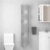 Eastbrook Mezzo Tondo Curved Designer Towel Radiator 1600mm x 320mm - Chrome - 41.0248 - TAP 'N' SHOWER