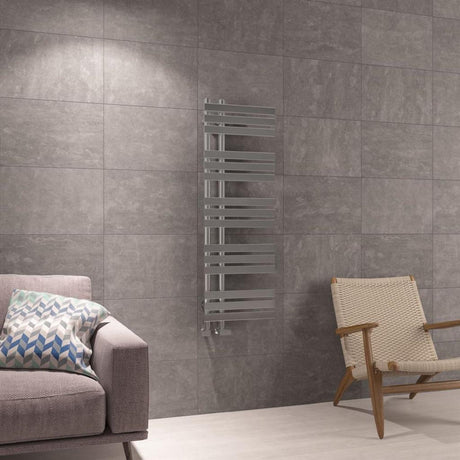 Eastbrook Leonardo Designer Towel Radiator - Chrome 1200mm x 400mm - 41.0256 - TAP 'N' SHOWER