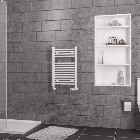 Eastbrook Biava 688mm x 450mm Straight Ladder Towel Radiator - White - 41.0279 - TAP 'N' SHOWER