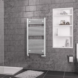 Eastbrook Biava Straight Ladder Towel Radiator - 1118mm x 600mm White - 41.0283 - TAP 'N' SHOWER