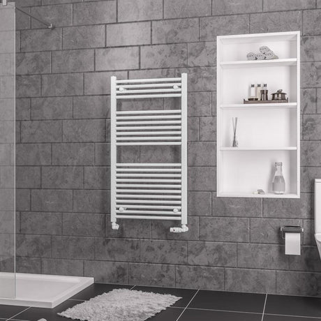 Eastbrook Biava Straight Ladder Towel Radiator - 1118mm x 600mm White - 41.0283 - TAP 'N' SHOWER