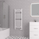 Eastbrook Biava 1118mm x 450mm Curved Ladder Towel Radiator - White - 41.0302 - TAP 'N' SHOWER
