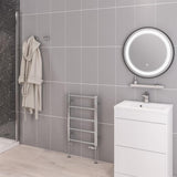 Eastbrook Tuscan Straight Ladder Towel Radiator 650mm x 450mm - Chrome - 41.0308 - TAP 'N' SHOWER