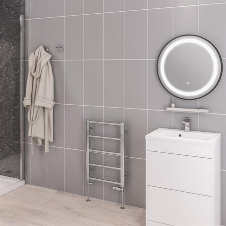 Eastbrook Tuscan Straight Ladder Towel Radiator 650mm x 450mm - Chrome - 41.0308 - TAP 'N' SHOWER