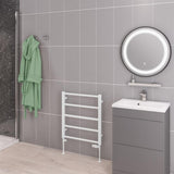 Eastbrook Tuscan Straight Ladder Towel Radiator 650mm x 600mm - White - 41.0315 - TAP 'N' SHOWER