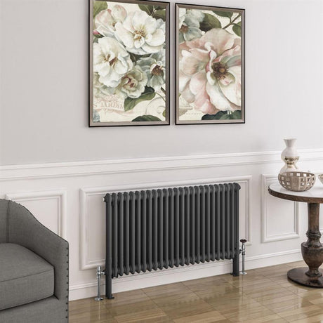 Eastbrook Imperia 2 Column Horizontal Radiator 1145mm x 600mm - Matt Anthracite - 41.0342 - TAP 'N' SHOWER
