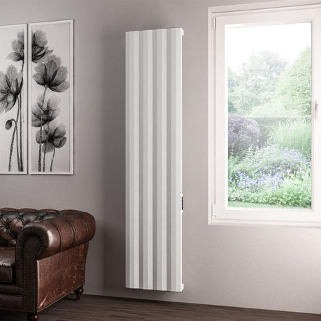 Eastbrook Derwent Dry Element Aluminium Vertical Radiator 1800mm x 404mm - Matt White - 41.0490 - TAP 'N' SHOWER