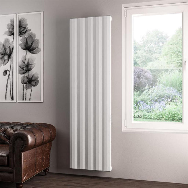 Eastbrook Derwent Dry Element Aluminium Vertical Radiator 1800mm x 504mm - Matt White - 41.0491 - TAP 'N' SHOWER
