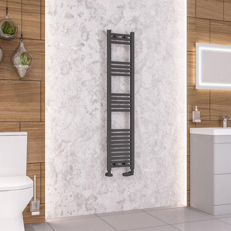 Eastbrook Wendover Straight Ladder Radiator 1400mm x 300mm - Matt Anthracite - 41.0647 - TAP 'N' SHOWER