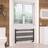 Eastbrook Wendover Straight Ladder Radiator 600mm x 1000mm - Matt Black - 41.0666 - TAP 'N' SHOWER