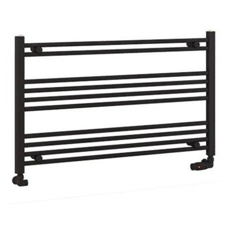 Eastbrook Wendover Straight Ladder Radiator 600mm x 1000mm - Matt Black - 41.0666 - TAP 'N' SHOWER