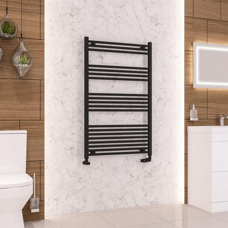 Eastbrook Wendover Straight Ladder Radiator 1200mm x 750mm - Matt Black - 41.0682 - TAP 'N' SHOWER
