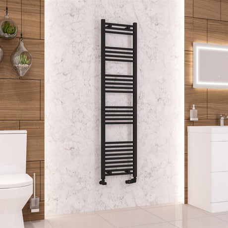 Eastbrook Wendover Straight Ladder Radiator1600mm x 400mm - Matt Black - 41.0689 - TAP 'N' SHOWER