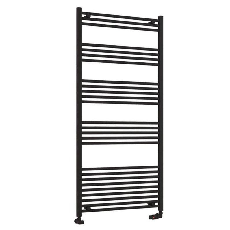Eastbrook Wendover Straight Ladder Radiator 1600mm x 750mm - Matt Black - 41.0692 - TAP 'N' SHOWER
