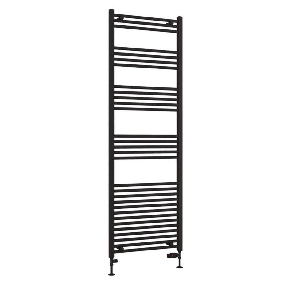 Eastbrook Wendover Straight Ladder Radiator 1800mm x 600mm - Matt Black - 41.0696 - TAP 'N' SHOWER