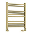 Eastbrook Wendover Straight Ladder Radiator 600mm x 500mm - Brushed Brass - 41.0699 - TAP 'N' SHOWER