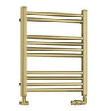 Eastbrook Wendover Straight Ladder Radiator 600mm x 500mm - Brushed Brass - 41.0699 - TAP 'N' SHOWER