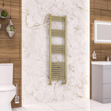 Eastbrook Wendover Straight Ladder Radiator 1400mm x 400mm - Brushed Brass - 41.0706 - TAP 'N' SHOWER