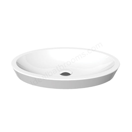 Oakham Ivy Countertop Basin 580mm x 365mm 0 Tap Holes - White