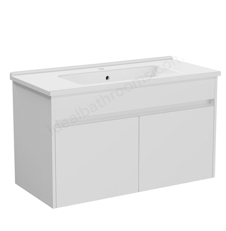 VitrA S50+ Vanity Unit w/ Doors 1000mm - White High Gloss - 71989