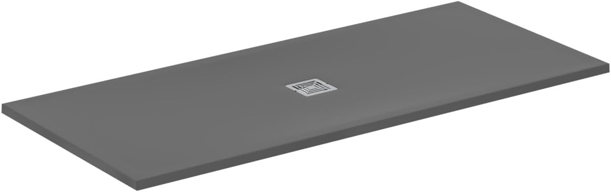 Ideal Standard Ultra Flat S + 1800 x 800mm Shower Tray - Concrete Grey - T5612FS - TAP 'N' SHOWER