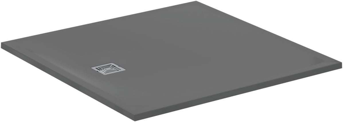 Ideal Standard Ultra Flat S + 1200 x 1200mm Shower Tray - Concrete Grey - T5615FS - TAP 'N' SHOWER