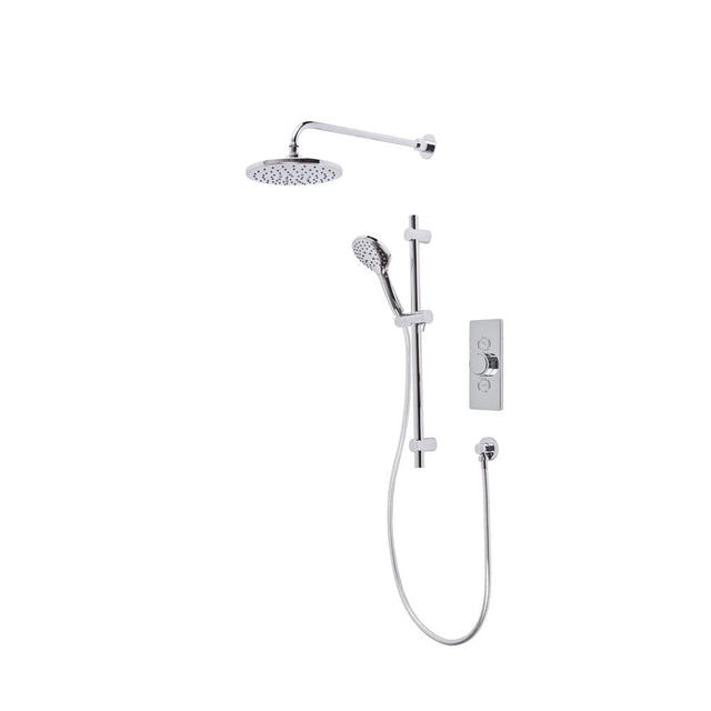 Tavistock Axiom Concealed Thermostatic Chrome Dual Function Push Button Shower Valve with Riser Kit - SAX2516
