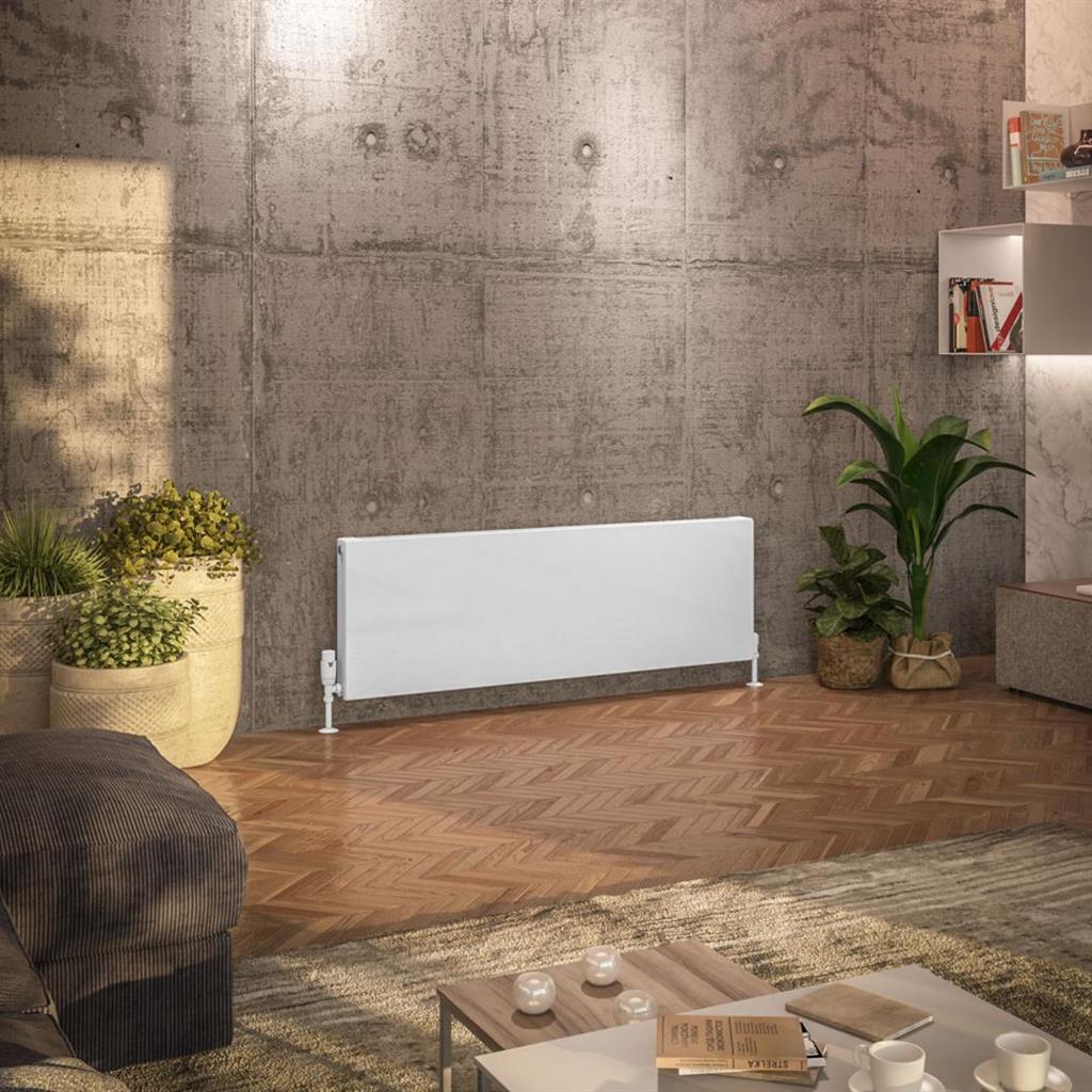 Eastbrook Type11 Horizontal Flat Panel Radiator 400mm x 1200mm - Gloss White - 44.0004 - TAP 'N' SHOWER