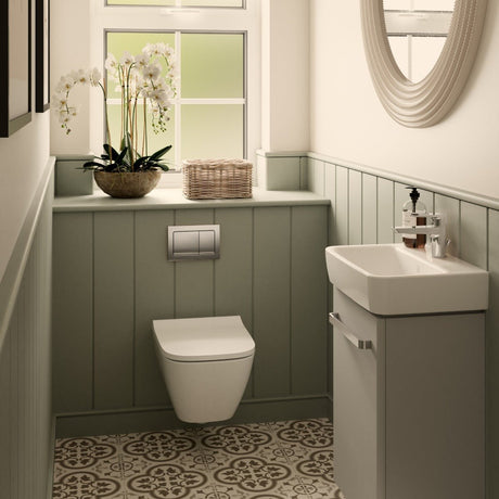 Geberit Alpha Frame and Cistern plus Alpha01 Square Flush Plate 82cm - Blue - 458.034.21.2 - TAP 'N' SHOWER